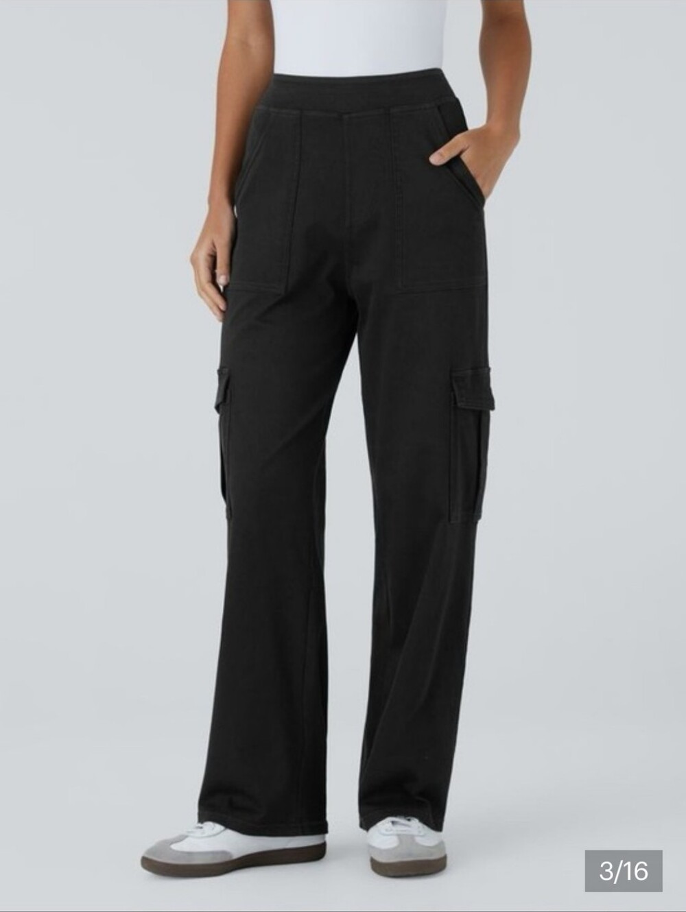 HALARA Flex Denim Women's Medium Petite Cargo Stretch NWT